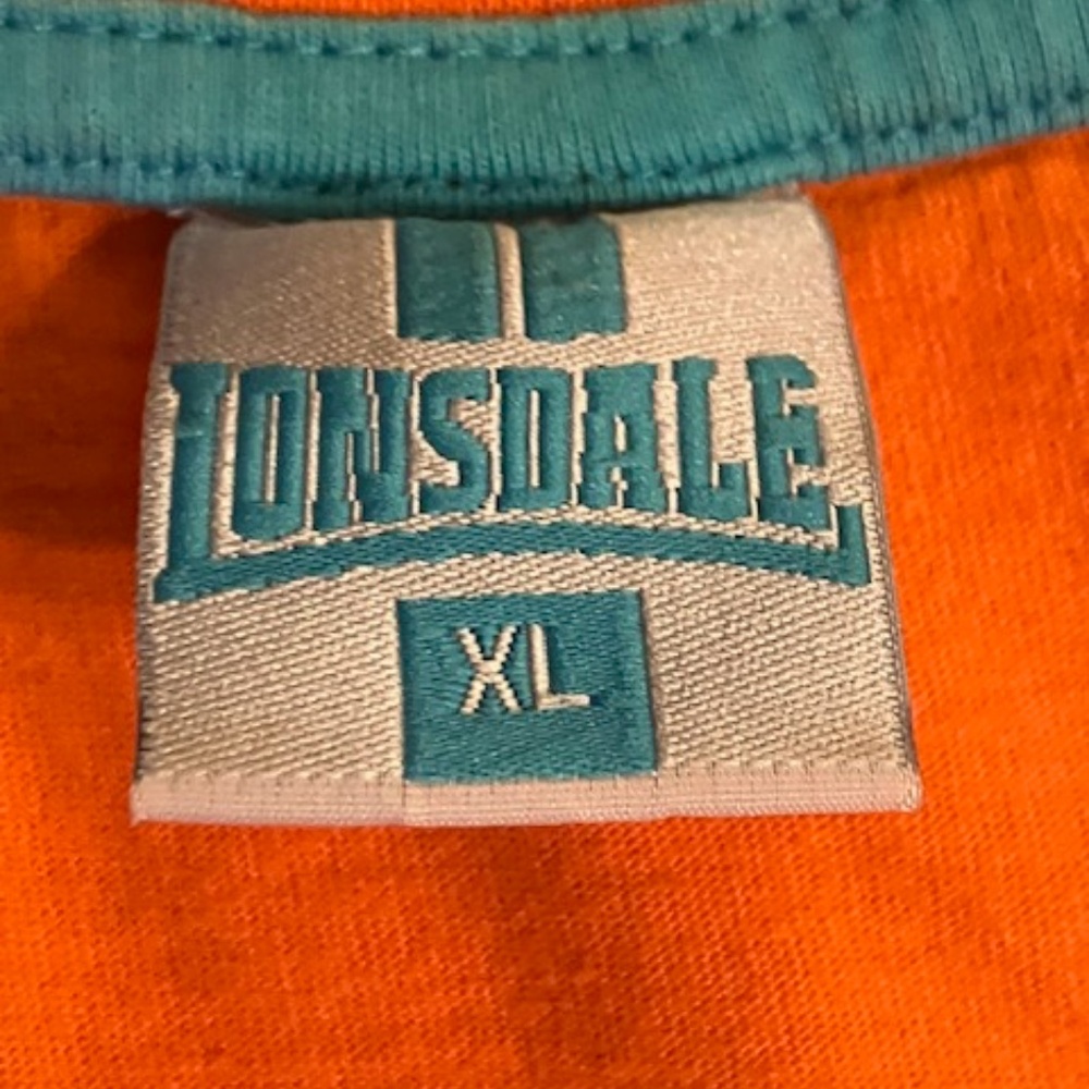 Lonsdale London Orange Blue T-shirt XL - Picture 3 of 4